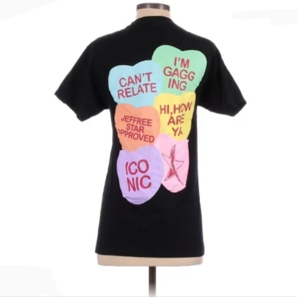 🆕 Jeffree Star Black Valentine's T-shirt with Logo, X-Large, NWOP - Picture 3 of 12